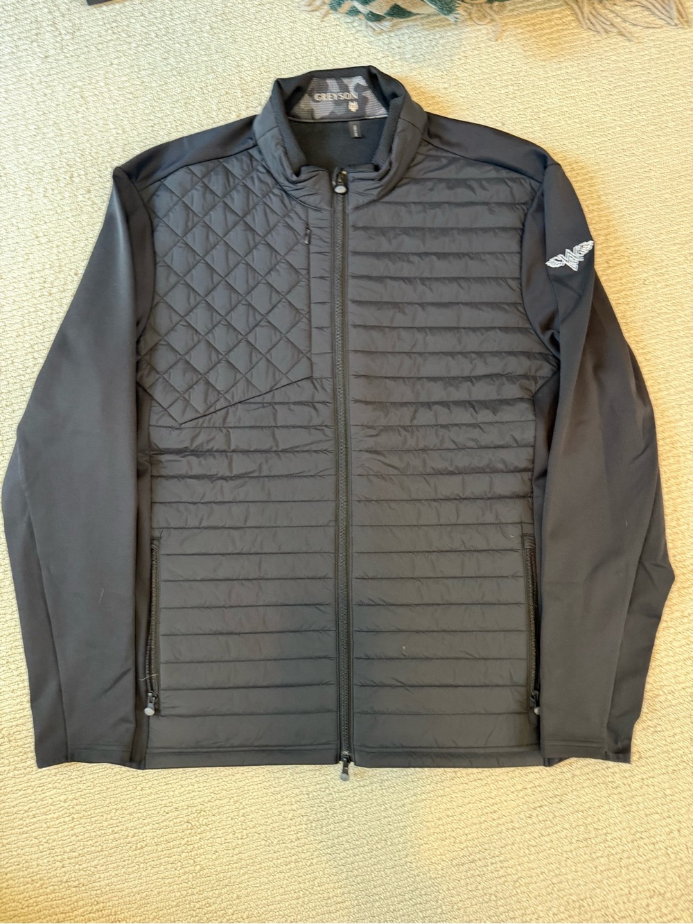 Greyson Men's Black Quilted Hybrid Puffer Jacket - XXL Washington Athletic Club